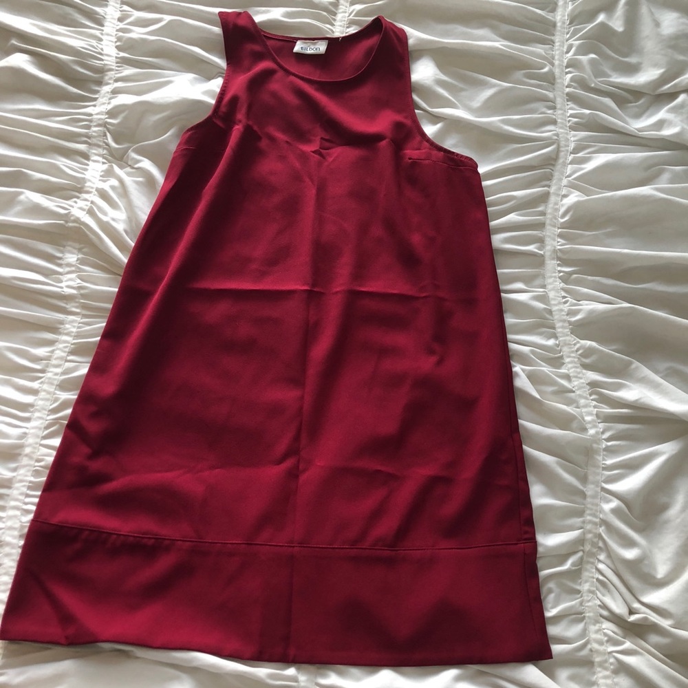 Tilden Maroon Shift Dress